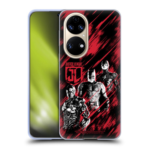 Zack Snyder's Justice League Snyder Cut Composed Art Cyborg, Batman, And Flash Soft Gel Case for Huawei P50