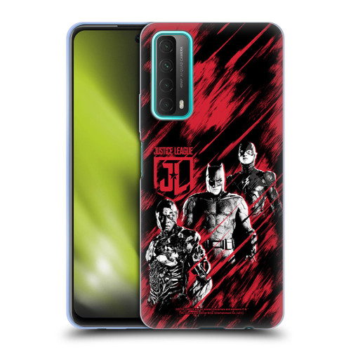 Zack Snyder's Justice League Snyder Cut Composed Art Cyborg, Batman, And Flash Soft Gel Case for Huawei P Smart (2021)
