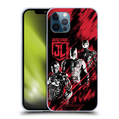 Zack Snyder's Justice League Snyder Cut Composed Art Cyborg, Batman, And Flash Soft Gel Case for Apple iPhone 12 / iPhone 12 Pro