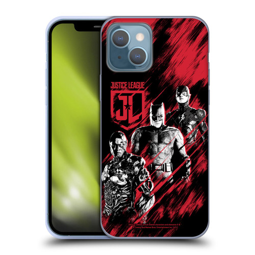 Zack Snyder's Justice League Snyder Cut Composed Art Cyborg, Batman, And Flash Soft Gel Case for Apple iPhone 13