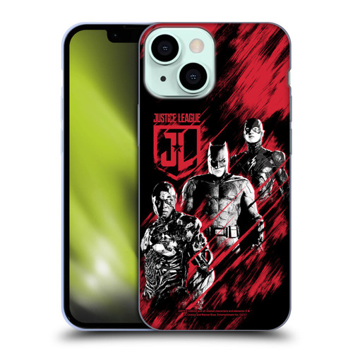 Zack Snyder's Justice League Snyder Cut Composed Art Cyborg, Batman, And Flash Soft Gel Case for Apple iPhone 13 Mini