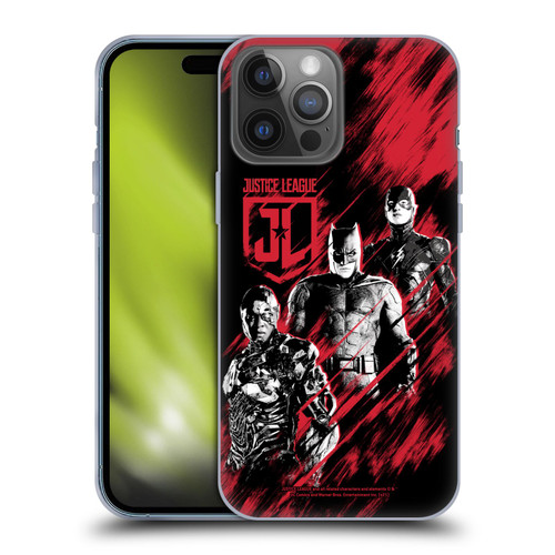 Zack Snyder's Justice League Snyder Cut Composed Art Cyborg, Batman, And Flash Soft Gel Case for Apple iPhone 14 Pro Max