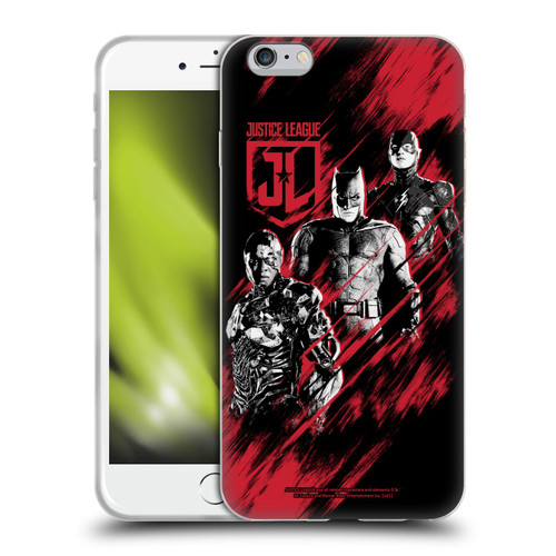 Zack Snyder's Justice League Snyder Cut Composed Art Cyborg, Batman, And Flash Soft Gel Case for Apple iPhone 6 Plus / iPhone 6s Plus