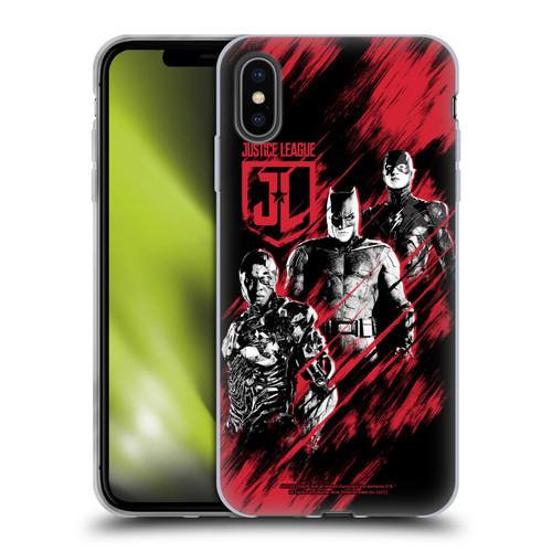 Zack Snyder's Justice League Snyder Cut Composed Art Cyborg, Batman, And Flash Soft Gel Case for Apple iPhone XS Max