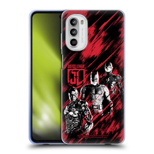 Zack Snyder's Justice League Snyder Cut Composed Art Cyborg, Batman, And Flash Soft Gel Case for Motorola Moto G52