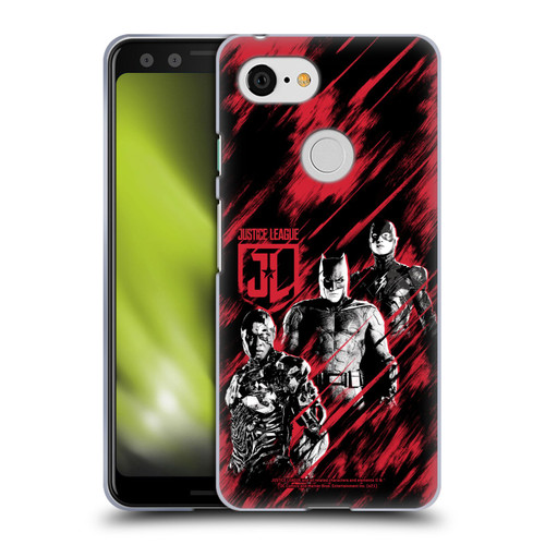 Zack Snyder's Justice League Snyder Cut Composed Art Cyborg, Batman, And Flash Soft Gel Case for Google Pixel 3