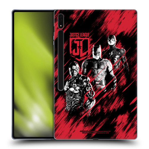 Zack Snyder's Justice League Snyder Cut Composed Art Cyborg, Batman, And Flash Soft Gel Case for Samsung Galaxy Tab S8 Ultra