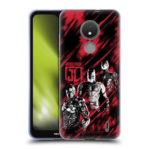 Zack Snyder's Justice League Snyder Cut Composed Art Cyborg, Batman, And Flash Soft Gel Case for Nokia C21