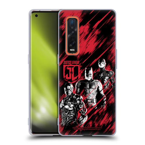 Zack Snyder's Justice League Snyder Cut Composed Art Cyborg, Batman, And Flash Soft Gel Case for OPPO Find X2 Pro 5G