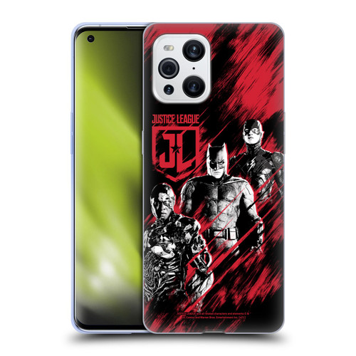 Zack Snyder's Justice League Snyder Cut Composed Art Cyborg, Batman, And Flash Soft Gel Case for OPPO Find X3 / Pro
