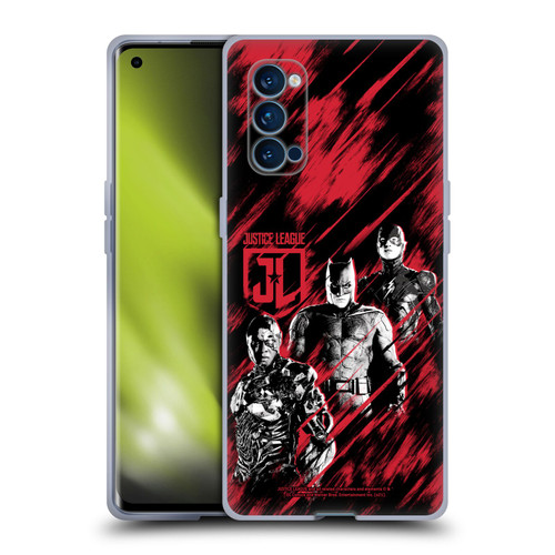 Zack Snyder's Justice League Snyder Cut Composed Art Cyborg, Batman, And Flash Soft Gel Case for OPPO Reno 4 Pro 5G