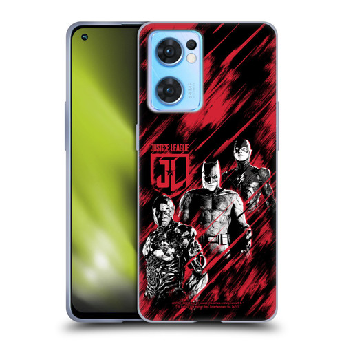 Zack Snyder's Justice League Snyder Cut Composed Art Cyborg, Batman, And Flash Soft Gel Case for OPPO Reno7 5G / Find X5 Lite