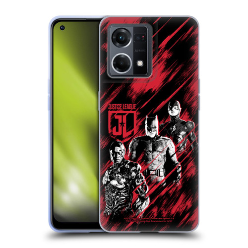 Zack Snyder's Justice League Snyder Cut Composed Art Cyborg, Batman, And Flash Soft Gel Case for OPPO Reno8 4G