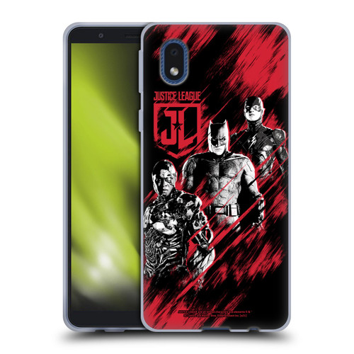 Zack Snyder's Justice League Snyder Cut Composed Art Cyborg, Batman, And Flash Soft Gel Case for Samsung Galaxy A01 Core (2020)