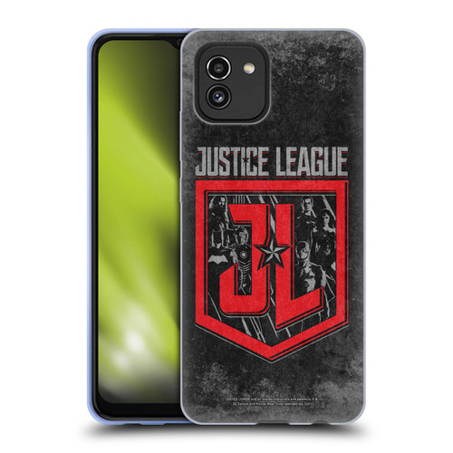 Zack Snyder's Justice League Snyder Cut Composed Art Group Logo Soft Gel Case for Samsung Galaxy A03 (2021)