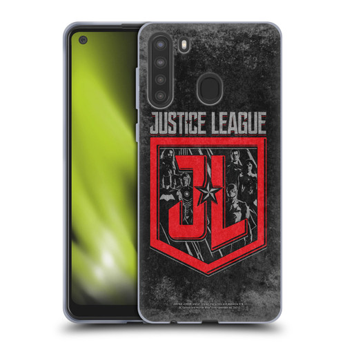 Zack Snyder's Justice League Snyder Cut Composed Art Group Logo Soft Gel Case for Samsung Galaxy A21 (2020)