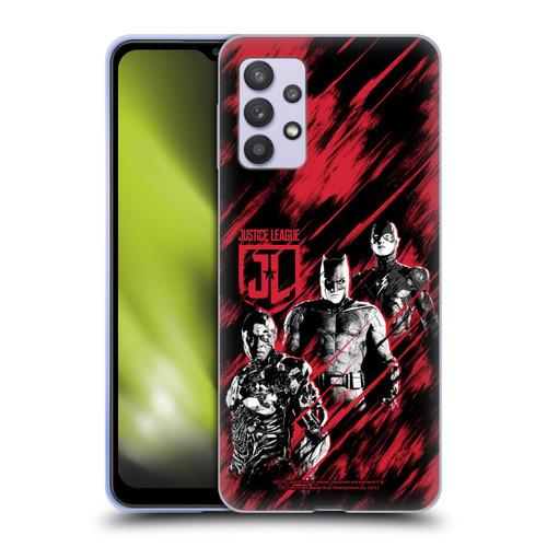 Zack Snyder's Justice League Snyder Cut Composed Art Cyborg, Batman, And Flash Soft Gel Case for Samsung Galaxy A32 5G / M32 5G (2021)