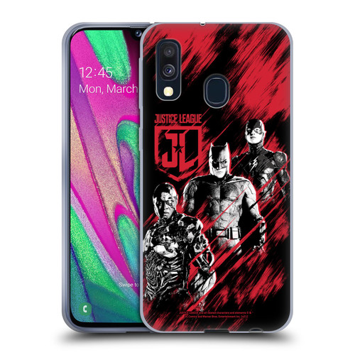Zack Snyder's Justice League Snyder Cut Composed Art Cyborg, Batman, And Flash Soft Gel Case for Samsung Galaxy A40 (2019)
