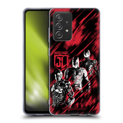 Zack Snyder's Justice League Snyder Cut Composed Art Cyborg, Batman, And Flash Soft Gel Case for Samsung Galaxy A52 / A52s / 5G (2021)