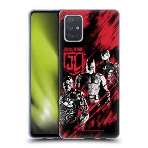 Zack Snyder's Justice League Snyder Cut Composed Art Cyborg, Batman, And Flash Soft Gel Case for Samsung Galaxy A71 (2019)