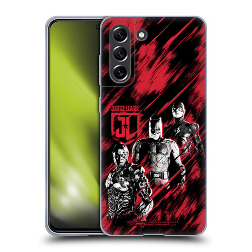 Zack Snyder's Justice League Snyder Cut Composed Art Cyborg, Batman, And Flash Soft Gel Case for Samsung Galaxy S21 FE 5G