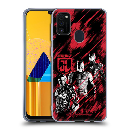Zack Snyder's Justice League Snyder Cut Composed Art Cyborg, Batman, And Flash Soft Gel Case for Samsung Galaxy M30s (2019)/M21 (2020)