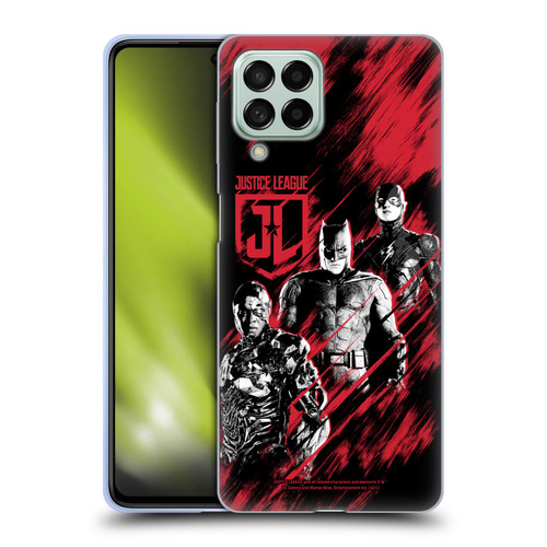 Zack Snyder's Justice League Snyder Cut Composed Art Cyborg, Batman, And Flash Soft Gel Case for Samsung Galaxy M53 (2022)