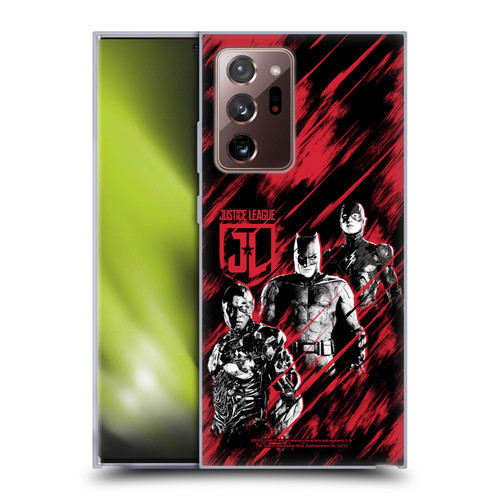 Zack Snyder's Justice League Snyder Cut Composed Art Cyborg, Batman, And Flash Soft Gel Case for Samsung Galaxy Note20 Ultra / 5G
