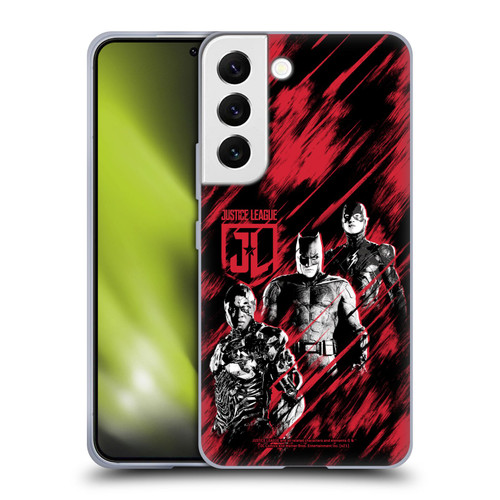 Zack Snyder's Justice League Snyder Cut Composed Art Cyborg, Batman, And Flash Soft Gel Case for Samsung Galaxy S22 5G