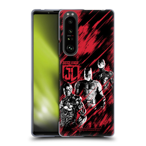 Zack Snyder's Justice League Snyder Cut Composed Art Cyborg, Batman, And Flash Soft Gel Case for Sony Xperia 1 III