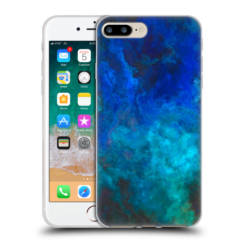 LebensArt Textures Blue Malachit Soft Gel Case for Apple iPhone 7 Plus / iPhone 8 Plus