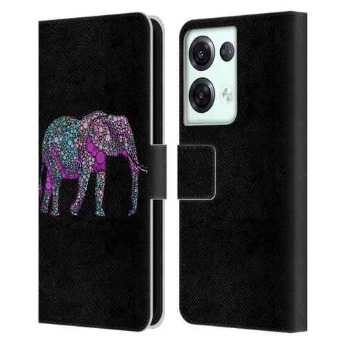LebensArt Beings Elephant Leather Book Wallet Case Cover For OPPO Reno8 Pro