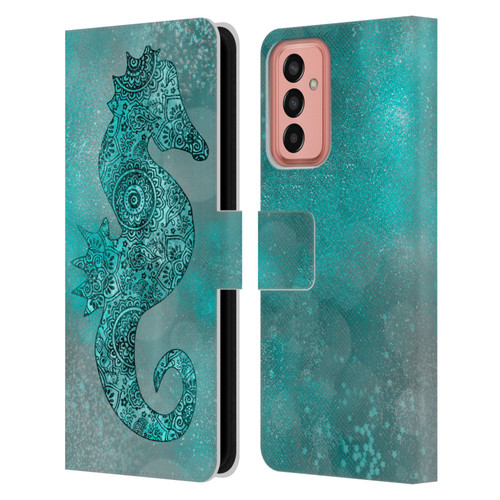 LebensArt Beings Seahorse Leather Book Wallet Case Cover For Samsung Galaxy M13 (2022)