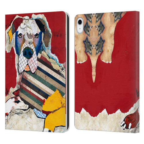 Michel Keck Dogs 2 Great Dane Leather Book Wallet Case Cover For Apple iPad 10.9 (2022)