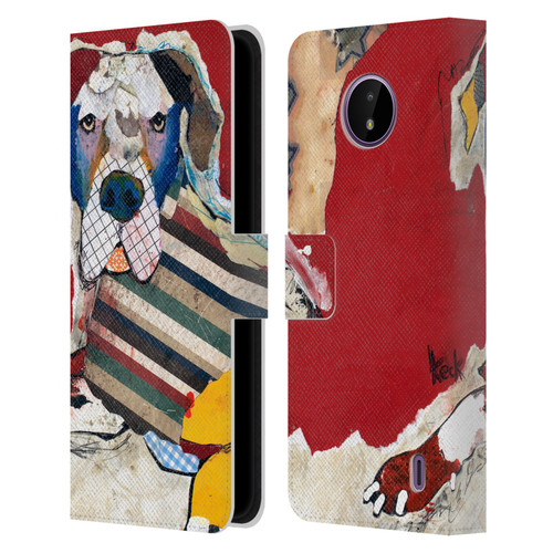 Michel Keck Dogs 2 Great Dane Leather Book Wallet Case Cover For Nokia C10 / C20