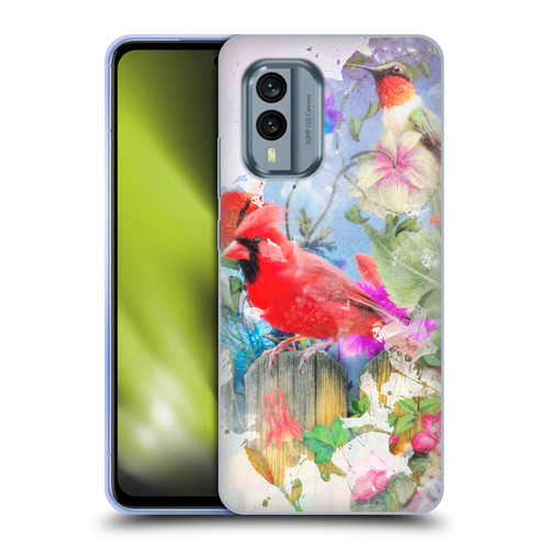 Aimee Stewart Assorted Designs Birds And Bloom Soft Gel Case for Nokia X30