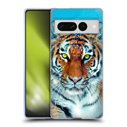 Aimee Stewart Animals Yellow Tiger Soft Gel Case for Google Pixel 7 Pro