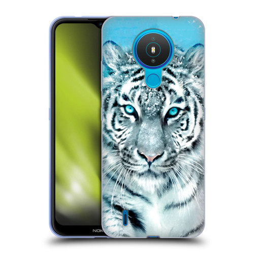 Aimee Stewart Animals White Tiger Soft Gel Case for Nokia 1.4