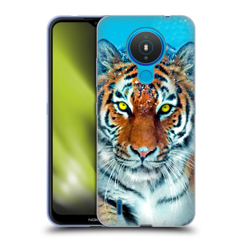 Aimee Stewart Animals Yellow Tiger Soft Gel Case for Nokia 1.4