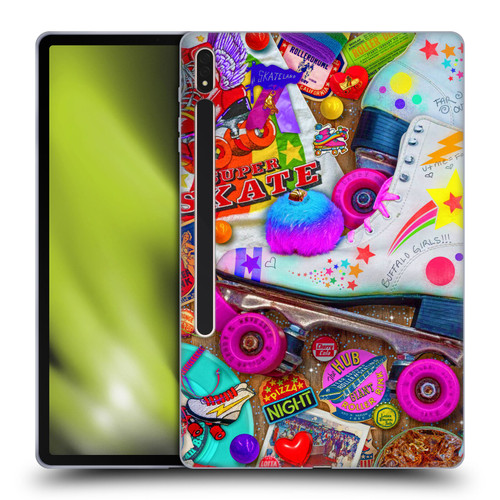Aimee Stewart Colourful Sweets Skate Night Soft Gel Case for Samsung Galaxy Tab S8 Plus