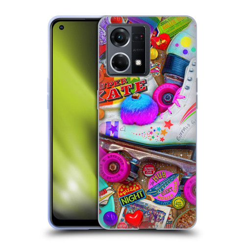 Aimee Stewart Colourful Sweets Skate Night Soft Gel Case for OPPO Reno8 4G