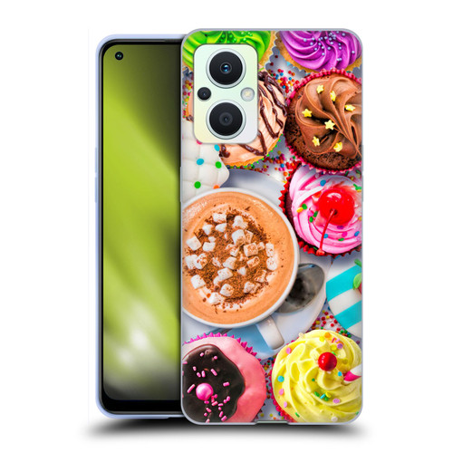Aimee Stewart Colourful Sweets Cupcakes And Cocoa Soft Gel Case for OPPO Reno8 Lite