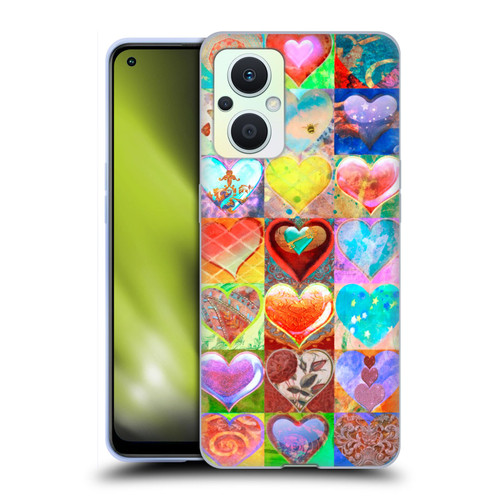 Aimee Stewart Colourful Sweets Hearts Grid Soft Gel Case for OPPO Reno8 Lite
