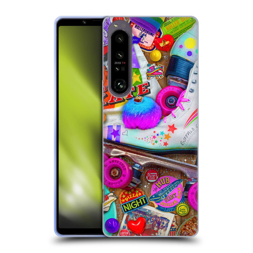 Aimee Stewart Colourful Sweets Skate Night Soft Gel Case for Sony Xperia 1 IV