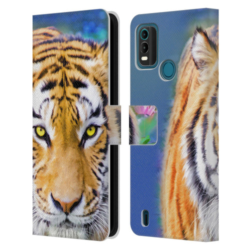 Aimee Stewart Animals Tiger Lily Leather Book Wallet Case Cover For Nokia G11 Plus
