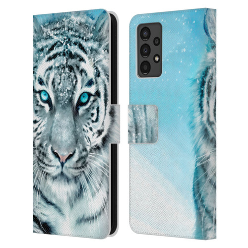 Aimee Stewart Animals White Tiger Leather Book Wallet Case Cover For Samsung Galaxy A13 (2022)