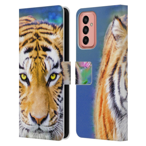 Aimee Stewart Animals Tiger Lily Leather Book Wallet Case Cover For Samsung Galaxy M13 (2022)