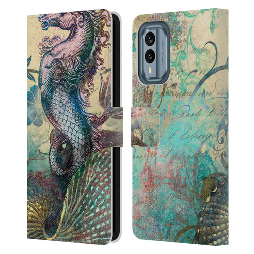 Aimee Stewart Fantasy The Seahorse Leather Book Wallet Case Cover For Nokia X30