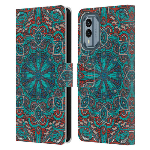 Aimee Stewart Mandala Moroccan Sea Leather Book Wallet Case Cover For Nokia X30
