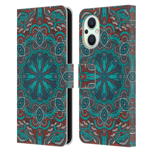 Aimee Stewart Mandala Moroccan Sea Leather Book Wallet Case Cover For OPPO Reno8 Lite